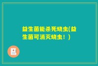益生菌能杀死蛲虫(益生菌可消灭蛲虫！)