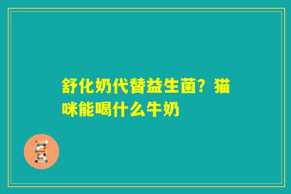舒化奶代替益生菌？猫咪能喝什么牛奶