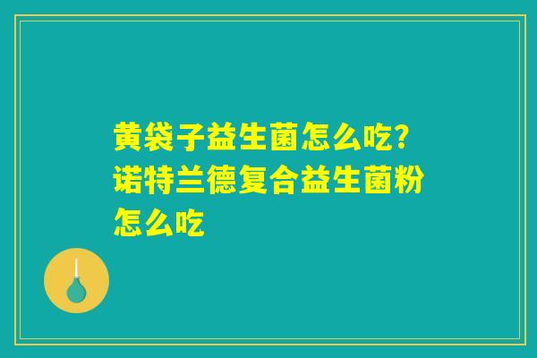黄袋子益生菌怎么吃？诺特兰德复合益生菌粉怎么吃