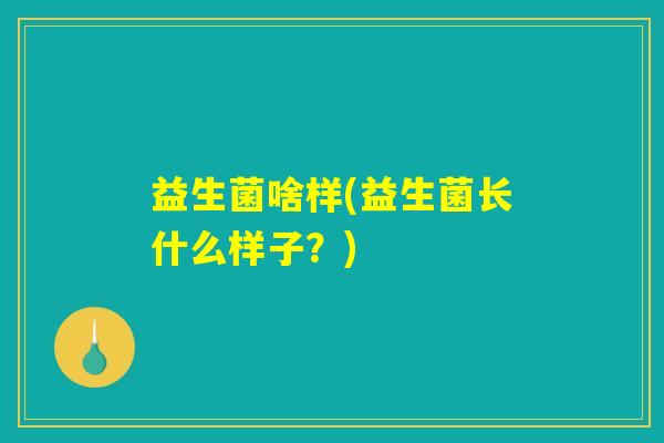 益生菌啥样(益生菌长什么样子?) 益生菌啥样(益生菌长什么样子?)