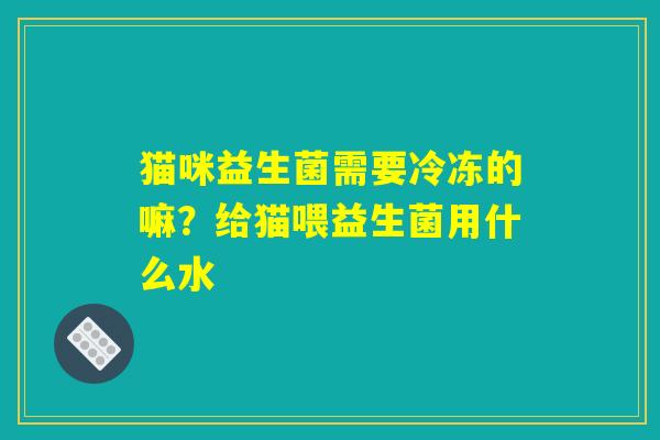 猫咪益生菌需要冷冻的嘛？给猫喂益生菌用什么水