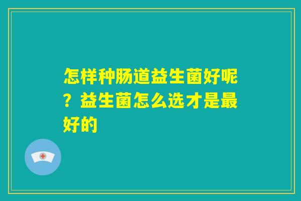 怎样种肠道益生菌好呢？益生菌怎么选才是最好的