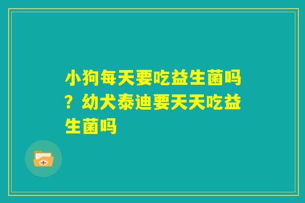 小狗每天要吃益生菌吗?幼犬泰迪要天天吃益生菌吗 小狗每天要吃益生菌吗?幼犬泰迪要天天吃益生菌吗