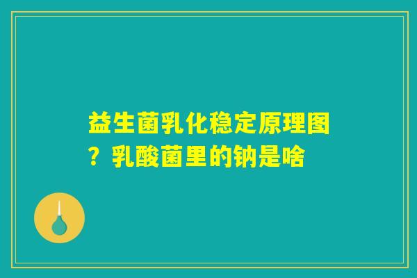 益生菌乳化稳定原理图?乳酸菌里的钠是啥 益生菌乳化稳定原理图?乳酸菌里的钠是啥