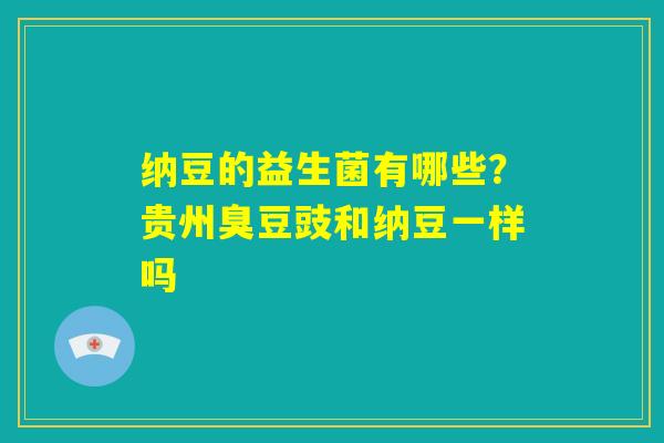 纳豆的益生菌有哪些？贵州臭豆豉和纳豆一样吗