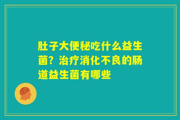 肚子大便秘吃什么益生菌?治疗消化不良的肠道益生菌有哪些 肚子大便秘吃什么益生菌?治疗消化不良的肠道益生菌有哪些