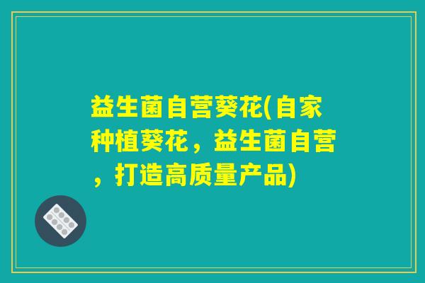 益生菌自营葵花(自家种植葵花，益生菌自营，打造高质量产品)