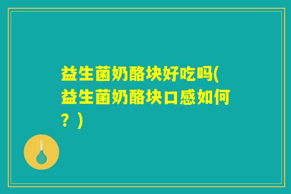 益生菌奶酪块好吃吗(益生菌奶酪块口感如何?) 益生菌奶酪块好吃吗(益生菌奶酪块口感如何?)