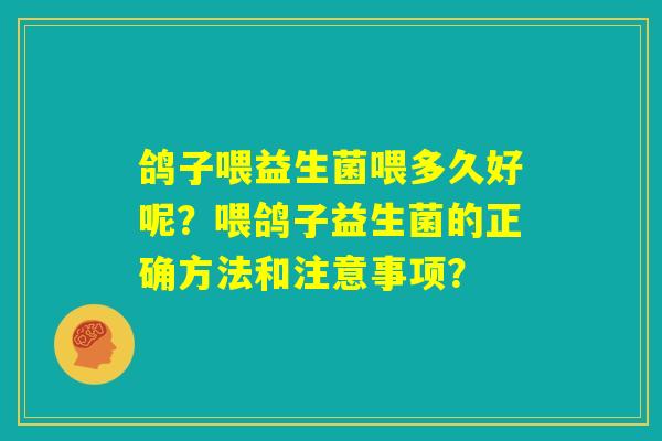 鸽子喂益生菌喂多久好呢?喂鸽子益生菌的正确方法和注意事项? 鸽子喂益生菌喂多久好呢?喂鸽子益生菌的正确方法和注意事项?
