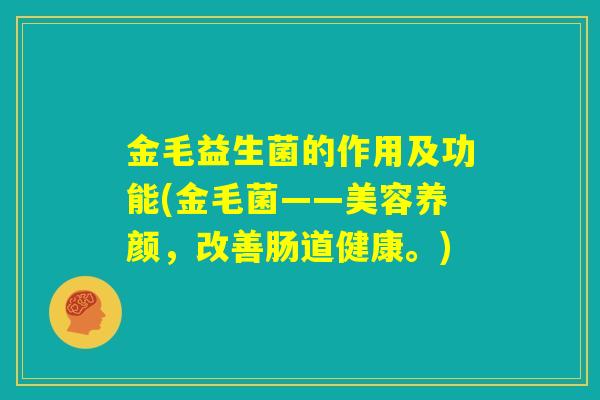 金毛益生菌的作用及功能(金毛菌——美容养颜，改善肠道健康。)