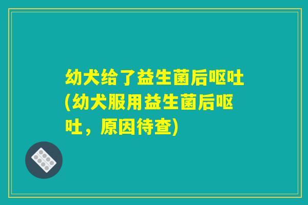幼犬给了益生菌后呕吐(幼犬服用益生菌后呕吐,原因待查) 幼犬给了益生菌后呕吐(幼犬服用益生菌后呕吐,原因待查)
