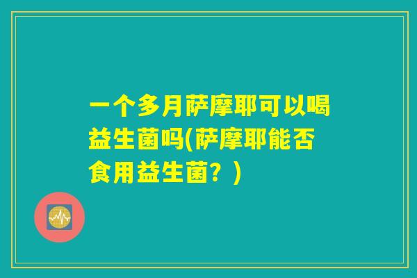 一个多月萨摩耶可以喝益生菌吗(萨摩耶能否食用益生菌？)