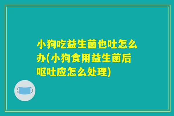 小狗吃益生菌也吐怎么办(小狗食用益生菌后呕吐应怎么处理) 小狗吃益生菌也吐怎么办(小狗食用益生菌后呕吐应怎么处理)