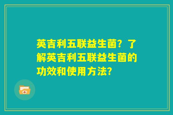英吉利五联益生菌?了解英吉利五联益生菌的功效和使用方法? 英吉利五联益生菌?了解英吉利五联益生菌的功效和使用方法?