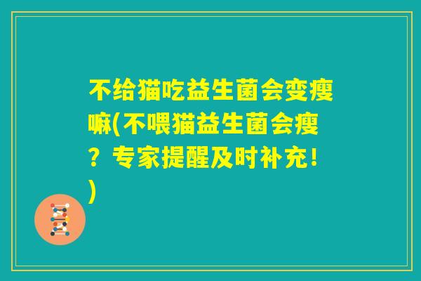 不给猫吃益生菌会变瘦嘛(不喂猫益生菌会瘦?专家提醒及时补充!) 不给猫吃益生菌会变瘦嘛(不喂猫益生菌会瘦?专家提醒及时补充!)