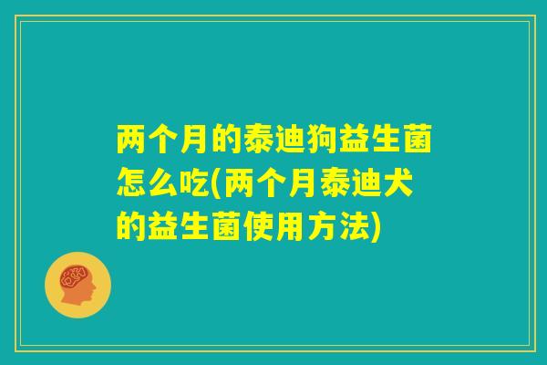 两个月的泰迪狗益生菌怎么吃(两个月泰迪犬的益生菌使用方法)