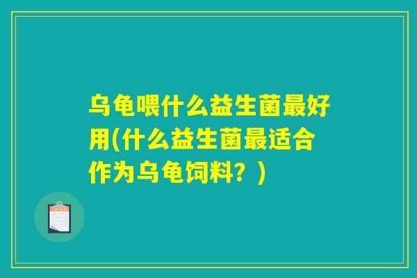乌龟喂什么益生菌最好用(什么益生菌最适合作为乌龟饲料?) 乌龟喂什么益生菌最好用(什么益生菌最适合作为乌龟饲料?)
