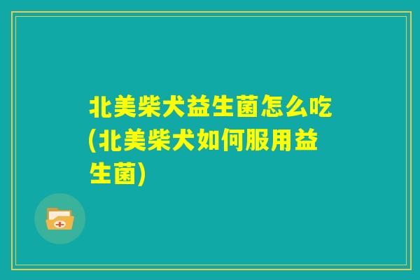 北美柴犬益生菌怎么吃(北美柴犬如何服用益生菌)