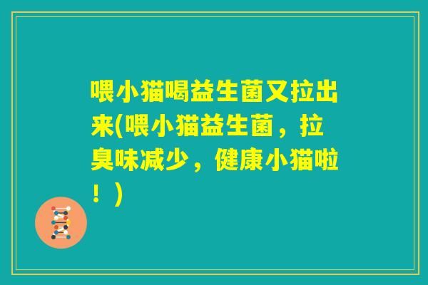 喂小猫喝益生菌又拉出来(喂小猫益生菌,拉臭味减少,健康小猫啦!) 喂小猫喝益生菌又拉出来(喂小猫益生菌,拉臭味减少,健康小猫啦!)