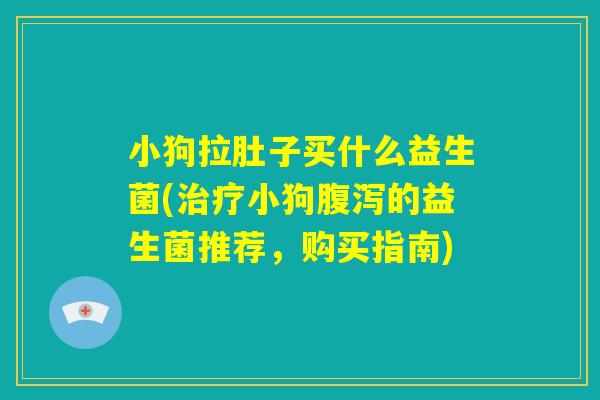 小狗拉肚子买什么益生菌(治疗小狗腹泻的益生菌推荐，购买指南)