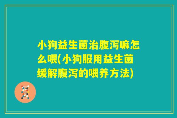 小狗益生菌治腹泻嘛怎么喂(小狗服用益生菌缓解腹泻的喂养方法)