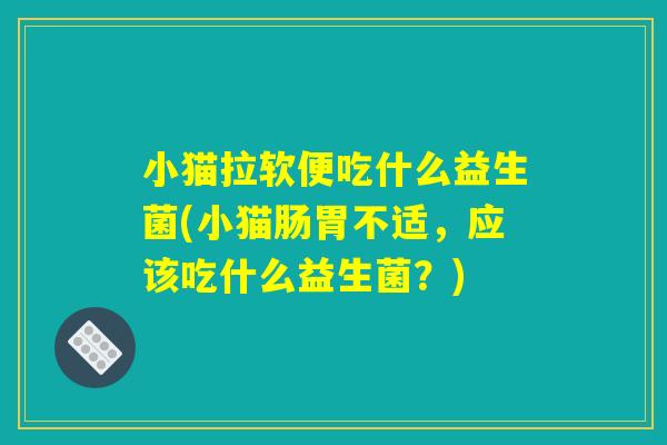 小猫拉软便吃什么益生菌(小猫肠胃不适，应该吃什么益生菌？)