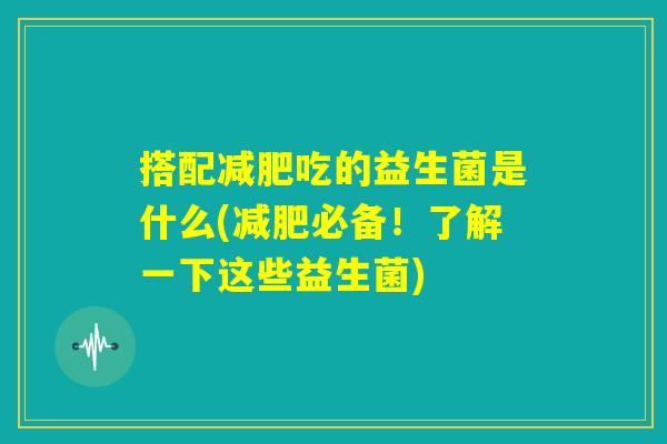 搭配减肥吃的益生菌是什么(减肥必备！了解一下这些益生菌)