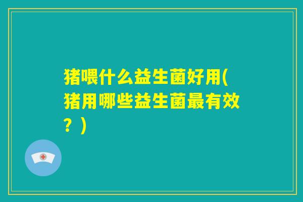 猪喂什么益生菌好用(猪用哪些益生菌最有效？)