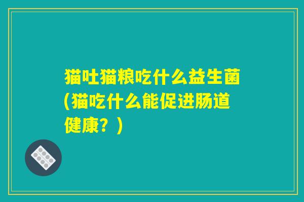 猫吐猫粮吃什么益生菌(猫吃什么能促进肠道健康?) 猫吐猫粮吃什么益生菌(猫吃什么能促进肠道健康?)