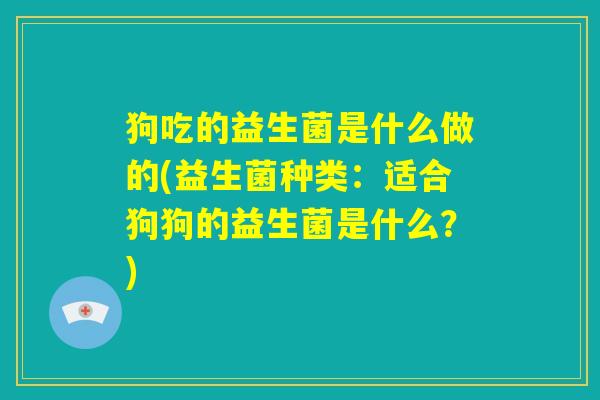 狗吃的益生菌是什么做的(益生菌种类:适合狗狗的益生菌是什么?) 狗吃的益生菌是什么做的(益生菌种类:适合狗狗的益生菌是什么?)