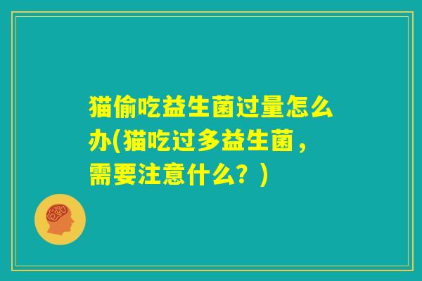 猫偷吃益生菌过量怎么办(猫吃过多益生菌,需要注意什么?) 猫偷吃益生菌过量怎么办(猫吃过多益生菌,需要注意什么?)