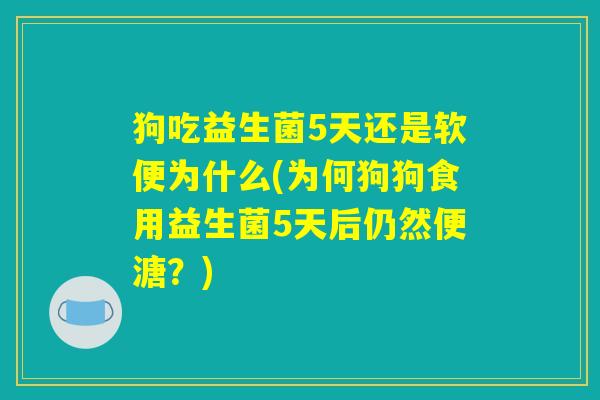 狗吃益生菌5天还是软便为什么(为何狗狗食用益生菌5天后仍然便溏？)