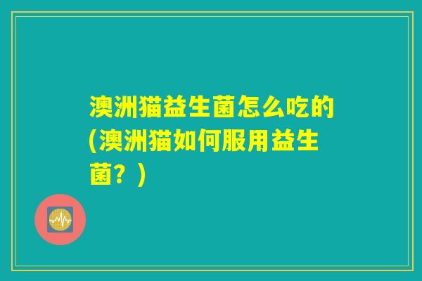 澳洲猫益生菌怎么吃的(澳洲猫如何服用益生菌？)
