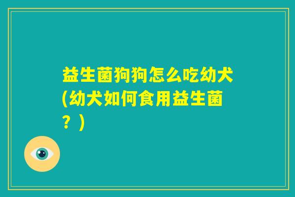 益生菌狗狗怎么吃幼犬(幼犬如何食用益生菌?) 益生菌狗狗怎么吃幼犬(幼犬如何食用益生菌?)