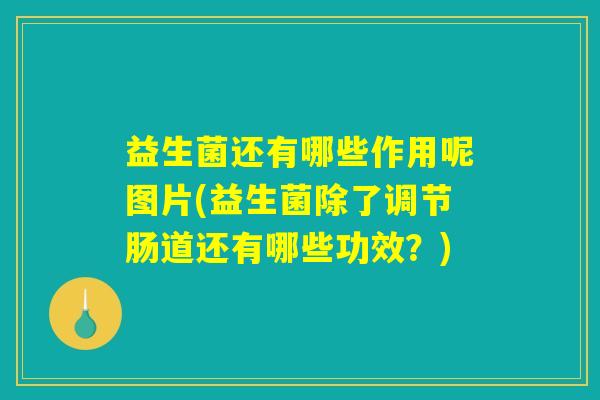 益生菌还有哪些作用呢图片(益生菌除了调节肠道还有哪些功效？)