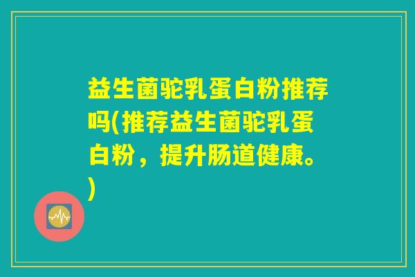 益生菌驼乳蛋白粉推荐吗(推荐益生菌驼乳蛋白粉，提升肠道健康。)