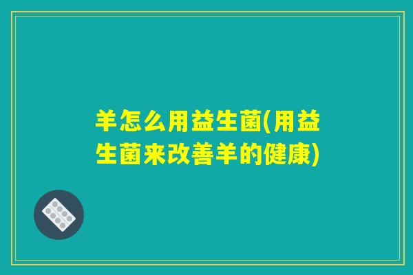 羊怎么用益生菌(用益生菌来改善羊的健康)