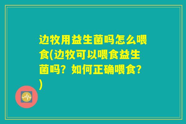 边牧用益生菌吗怎么喂食(边牧可以喂食益生菌吗?如何正确喂食?) 边牧用益生菌吗怎么喂食(边牧可以喂食益生菌吗?如何正确喂食?)