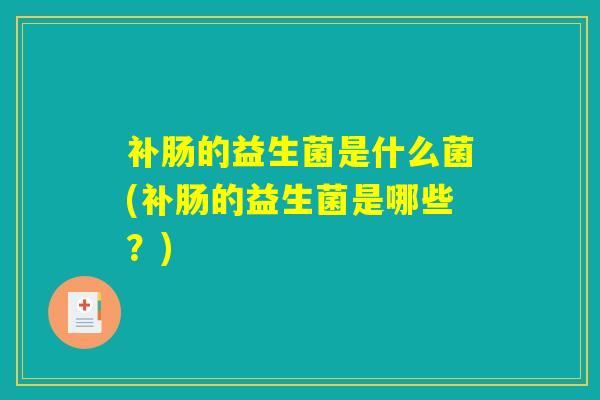 补肠的益生菌是什么菌(补肠的益生菌是哪些？)