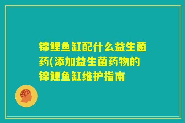 锦鲤鱼缸配什么益生菌药(添加益生菌药物的锦鲤鱼缸维护指南 锦鲤鱼缸配什么益生菌药(添加益生菌药物的锦鲤鱼缸维护指南