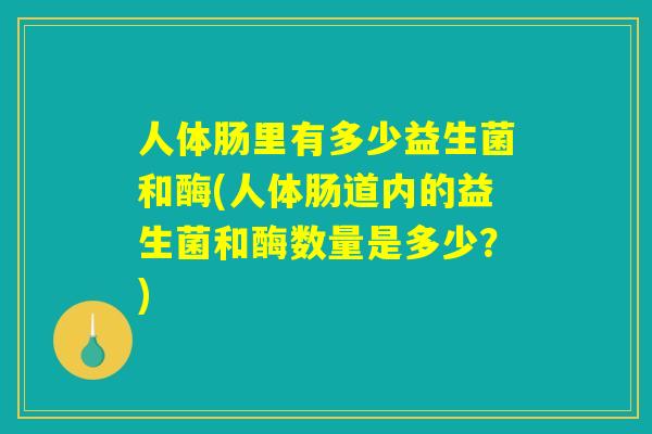 人体肠里有多少益生菌和酶(人体肠道内的益生菌和酶数量是多少？)