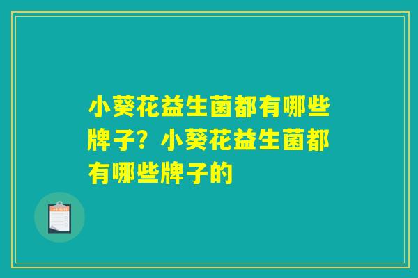小葵花益生菌都有哪些牌子？小葵花益生菌都有哪些牌子的
