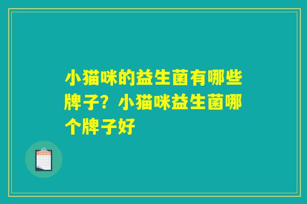 小猫咪的益生菌有哪些牌子?小猫咪益生菌哪个牌子好 小猫咪的益生菌有哪些牌子?小猫咪益生菌哪个牌子好