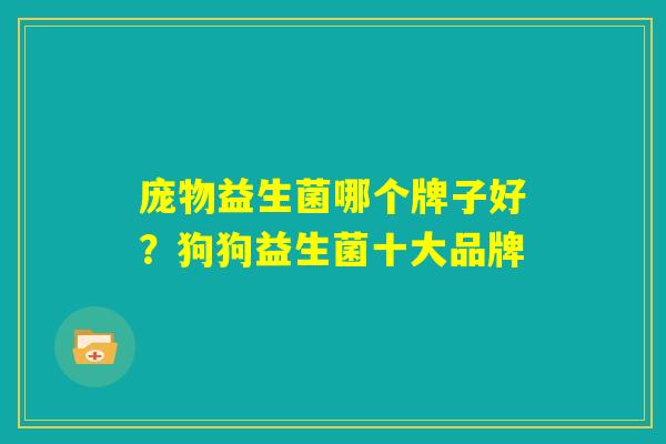 庞物益生菌哪个牌子好？狗狗益生菌十大品牌