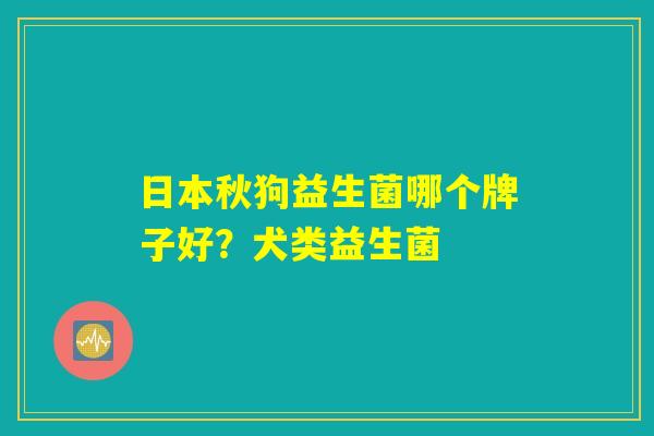 日本秋狗益生菌哪个牌子好?犬类益生菌 日本秋狗益生菌哪个牌子好?犬类益生菌