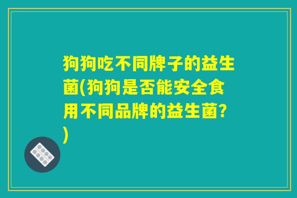 狗狗吃不同牌子的益生菌(狗狗是否能安全食用不同品牌的益生菌？)