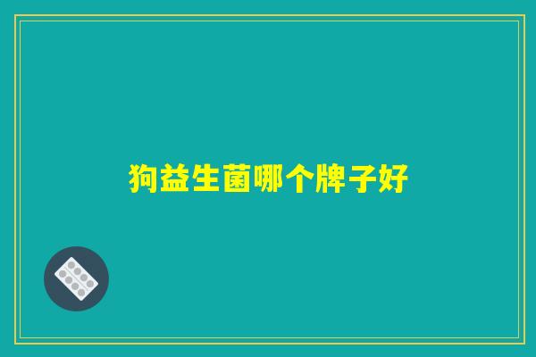 狗益生菌哪个牌子好