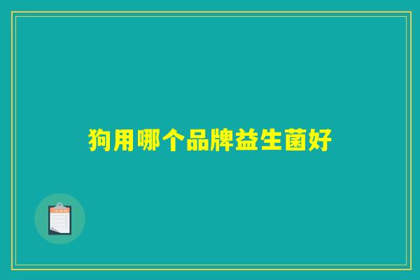 狗用哪个品牌益生菌好