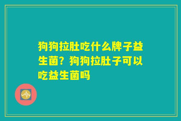 狗狗拉肚吃什么牌子益生菌?狗狗拉肚子可以吃益生菌吗 狗狗拉肚吃什么牌子益生菌?狗狗拉肚子可以吃益生菌吗