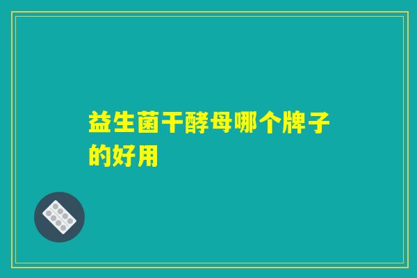 益生菌干酵母哪个牌子的好用